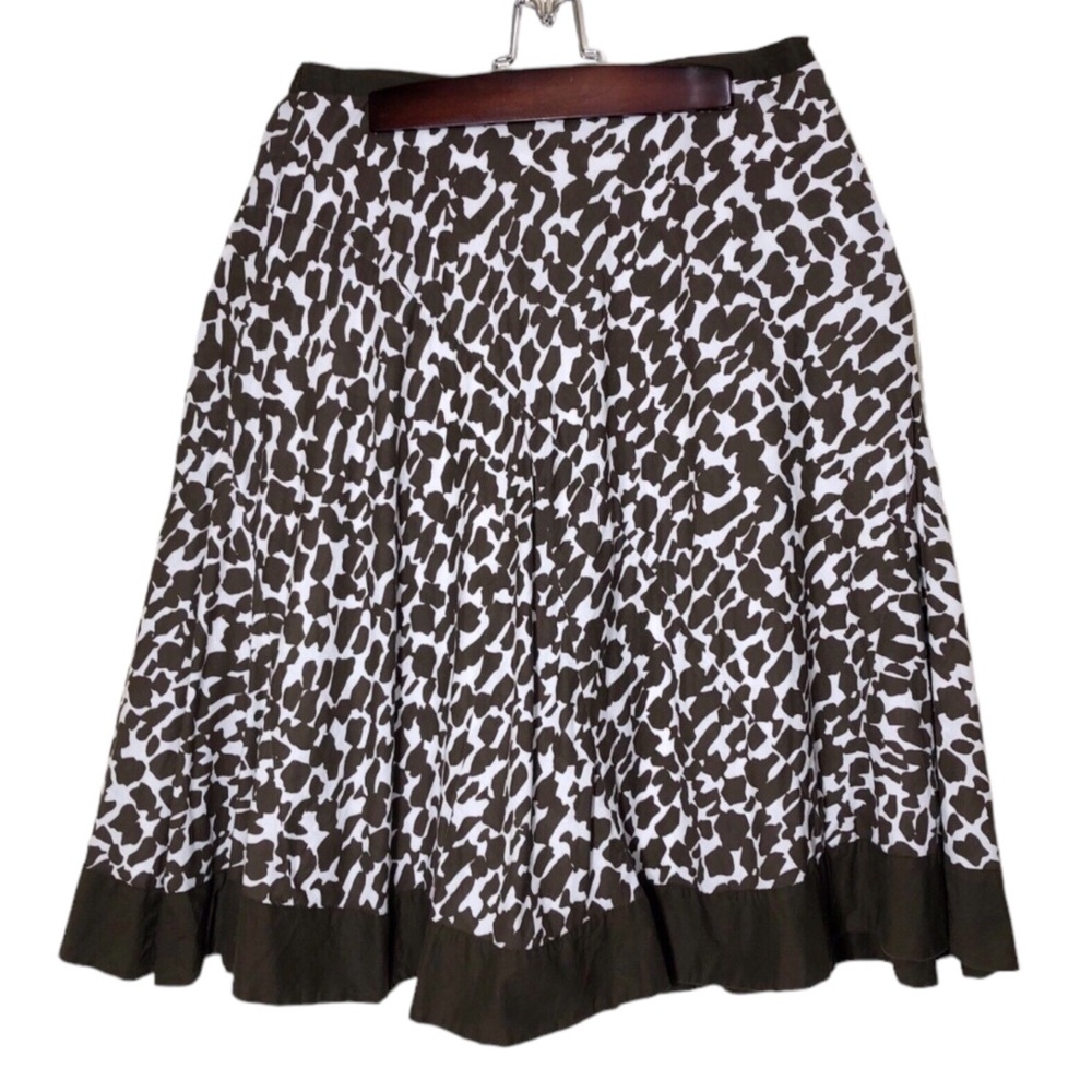Chicos Abstract Print Casual Flare Skirt Womens